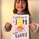 You Rock Dad Father's Day Handprint Craft Template Quick and Easy Craft that makes a great gift!