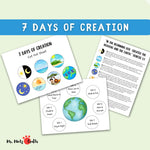 Cute and easy-to-make Creation Craft for kids to remember the 7 days of creation with a printable creation crafts for sunday school.
