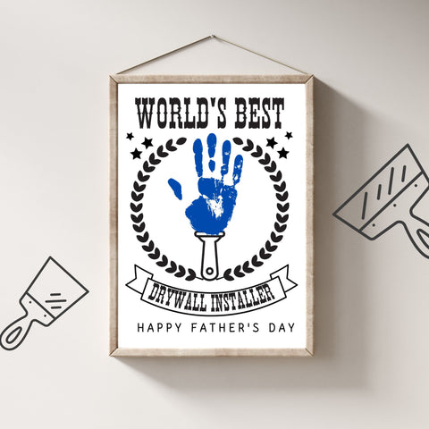Make this Father's Day extra special with our Drywall Dad Handprint Craft, a meaningful and heartfelt gift he will cherish for years to come.