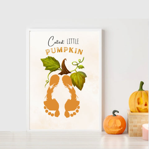 Easily & quickly create "Cutest Little Pumpkin". Perfect art and craft activity to create a gorgeous memory. Great for Halloween or Thanksgiving.