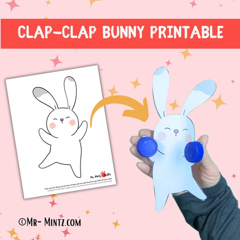 Easter Rabbit Clapping Easter Bunny Paper Craft for Kids Printable Template β Mr. Mintz: Easy ...