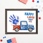 Labor Day Firework Handprint Craft: A colorful handprint art project featuring vibrant fireworks designs, perfect for celebrating Labor Day with kids.