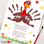 Are you looking for a fun Thanksgiving art project to work on with the kids this year? Download this turkey handprint art and create great memories for your kids! Sign your name on the bottom of the poem and it's ready to be gifted!