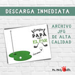 Prepara la sorpresa perfecta para el Día del Padre con nuestra manualidad de huellas de mano para el Papá Golfista.