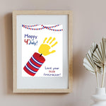 Handprint Fireworks Gather up the kids for this simple patriotic handprint art project. Makes a great 4th of July craft!