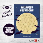 How many days until Halloween? Let the kids countdown the days with this printable Halloween calendar!