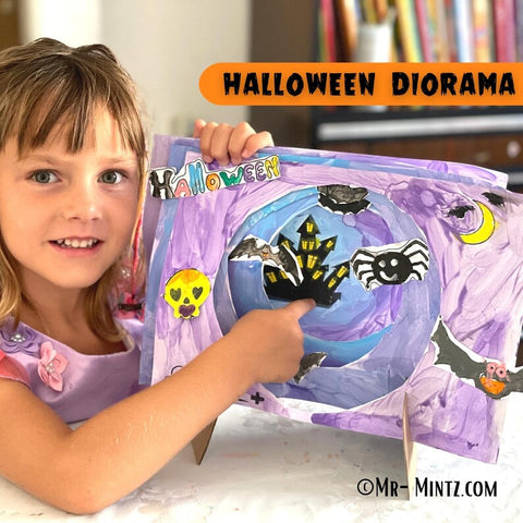 This Halloween Diorama is the perfect way to get the family excited about the fall. Make as an easy project or spooky decoration.