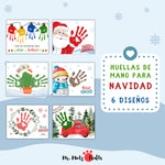 Pack de manualidades navideñas para niños con 6 diseños: Santa Claus, muñeco de nieve, luces navideñas y más.