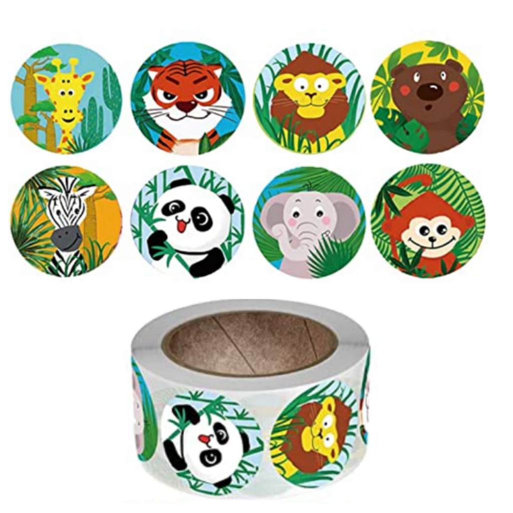 Cute Zoo Animal Sticker (500Pcs Per Roll) – Mr. Mintz: Easy Crafts and ...