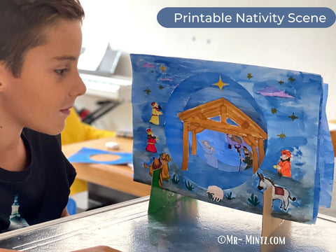 Printable Nativity Scene | Nativity Activities For Kids | Nativity Set | Nativity Coloring Pages | DIY Nativity Scene | Nativity Story