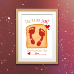 This “You’re My Jam!” Valentine’s Day handprint craft is creative and darling! You could do this with your little one’s handprint or footprints!