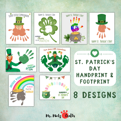 Adorable St Patricks Day Handprint Craft is such a fun art project to try in March! Cute St Patrick's Day arts and crafts for kids!!