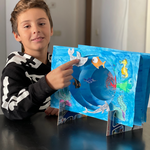 Make an animal habitat diorama 'under the sea' with this beautiful papercraft ocean activity set. Fun & easy DIY diorama craft for kids to make. Makes a beautiful classroom display, center, or school project with hands-on learning about sea creatures and ocean animal habitats. 