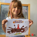 Download this turkey handprint art and create great memories for your kids! Sign your name on the bottom of the poem and it's ready to be gifted!