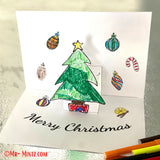 These printable Christmas cards come in five different designs with either a Santa Сlaus, Сhristmas Tree, Grinch, Snowman, Gingerbread Man.