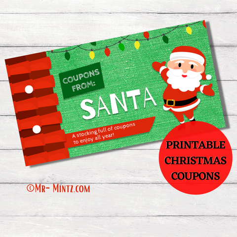 Christmas Coupon Book | Coupon Book | Printable Kids Coupon Book | Download Coupon Book | Christmas Activity | Christmas Stocking Stuffers