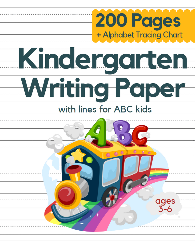 Kindergarten Writing Paper With Lines For ABC Kids Ages 3-6 – Mr