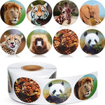 Realistic Zoo Animal Roll Stickers (500 Pieces)