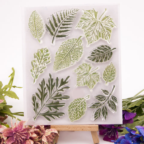 Leaves Rubber Clear Stamp for Card Making Decoration and Scrapbooking