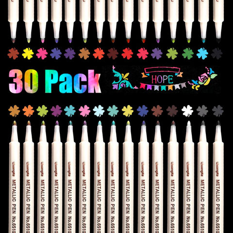 20 and 30 Colors Paint Marker Pens for Rock Painting, Metal, Ceramic, Glass, Wood, Canvas Painting, Professional Medium Tip, Non-toxic, No Odor, Quickly Dry, Long Lasting, Water Resistant.
